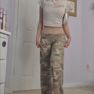 Angels sportswear camo earth tone y2k yoga pants